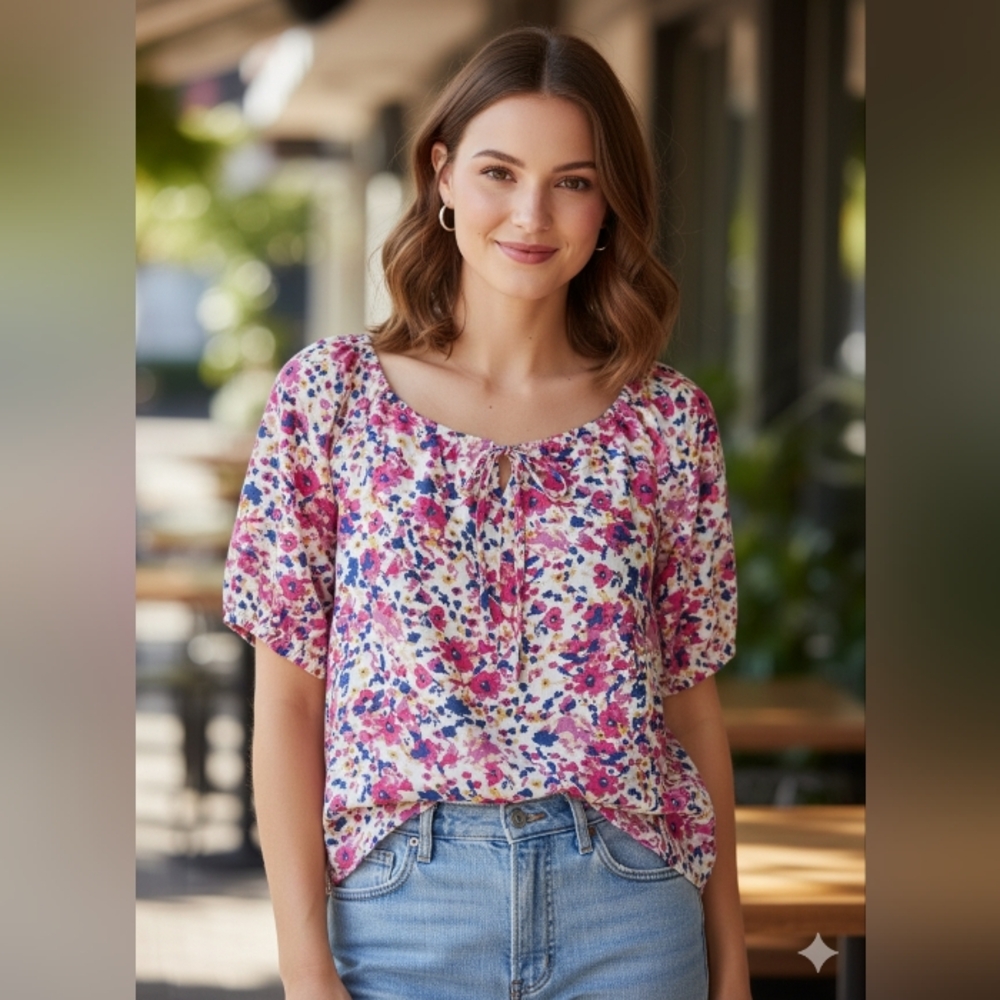 Chic Floral Women's Blouse
